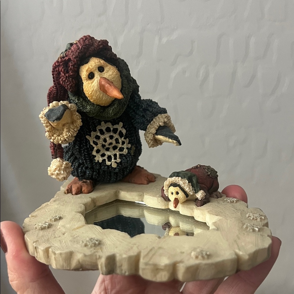 Boyd’s Bears and Friends Penguin Figurine with Mirror Base